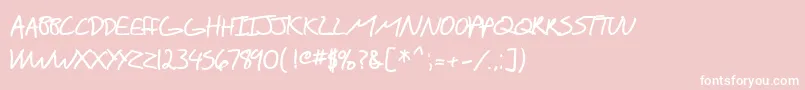 SF Scribbled Sans SC Bold Font – White Fonts on Pink Background