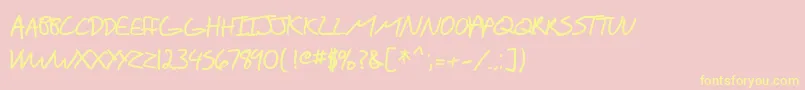 SF Scribbled Sans SC Bold Font – Yellow Fonts on Pink Background