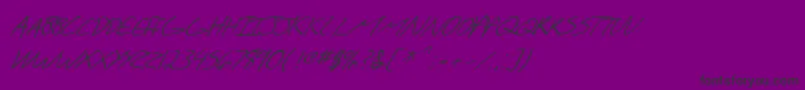 Police SF Scribbled Sans SC Italic – polices noires sur fond violet