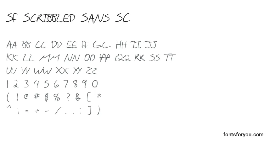 Schriftart SF Scribbled Sans SC – Alphabet, Zahlen, spezielle Symbole
