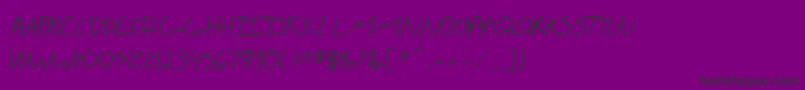 SF Scribbled Sans SC-Schriftart – Schwarze Schriften auf violettem Hintergrund