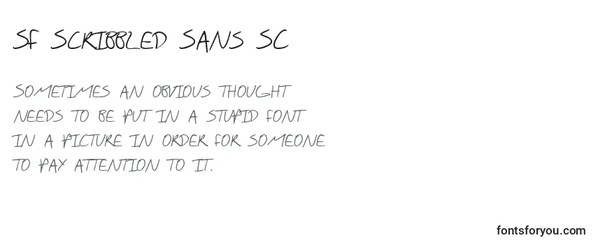 Przegląd czcionki SF Scribbled Sans SC