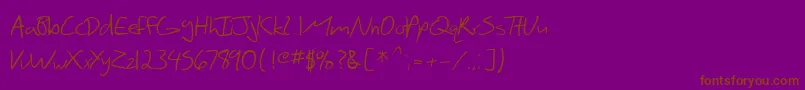 fuente SF Scribbled Sans – Fuentes Marrones Sobre Fondo Morado