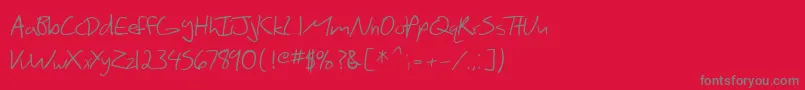 Шрифт SF Scribbled Sans – серые шрифты на красном фоне