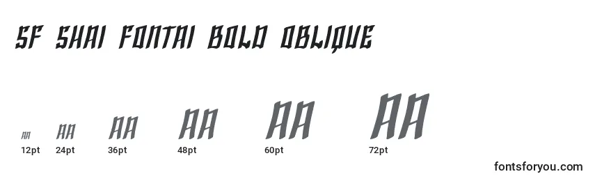 Größen der Schriftart SF Shai Fontai Bold Oblique