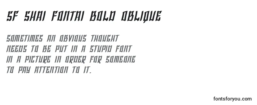 SF Shai Fontai Bold Oblique フォントのレビュー