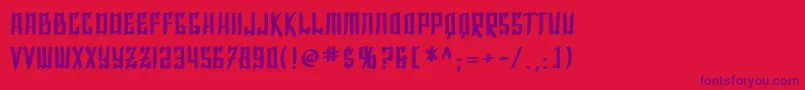 SF Shai Fontai Bold Font – Purple Fonts on Red Background