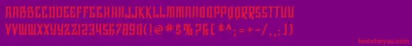 SF Shai Fontai Bold Font – Red Fonts on Purple Background