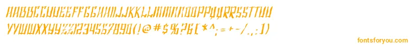 SF Shai Fontai Distressed Oblique-Schriftart – Orangefarbene Schriften