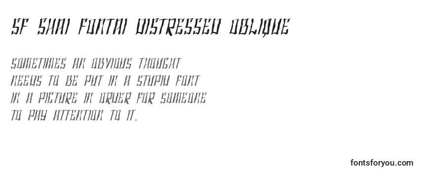 Шрифт SF Shai Fontai Distressed Oblique