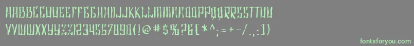 SF Shai Fontai Distressed Font – Green Fonts on Gray Background