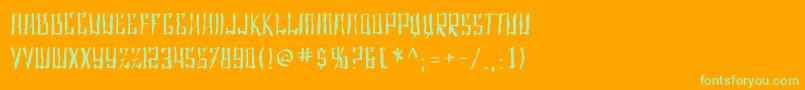 More about SF Shai Fontai Distressed Font SF Shai Fontai Distressed Font – Green Fonts on Orange Background