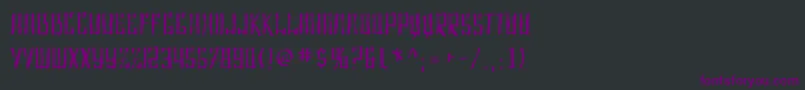 SF Shai Fontai Distressed Font – Purple Fonts on Black Background