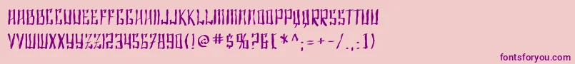 SF Shai Fontai Distressed Font – Purple Fonts on Pink Background