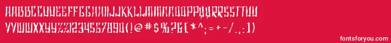 SF Shai Fontai Distressed Font – White Fonts on Red Background
