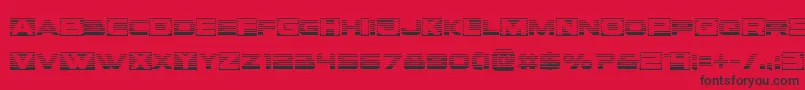 Voxboxgrad-Schriftart – Schwarze Schriften auf rotem Hintergrund