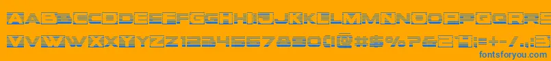 Voxboxgrad Font – Blue Fonts on Orange Background