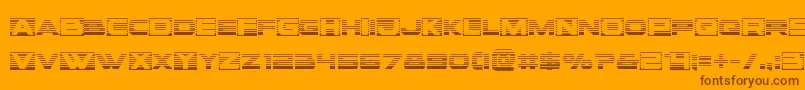 Voxboxgrad Font – Brown Fonts on Orange Background