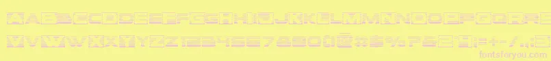 Шрифт Voxboxgrad – розовые шрифты на жёлтом фоне