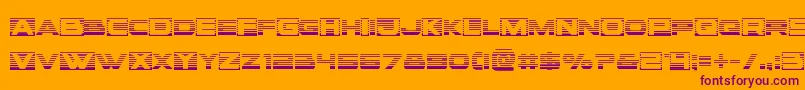 Voxboxgrad Font – Purple Fonts on Orange Background