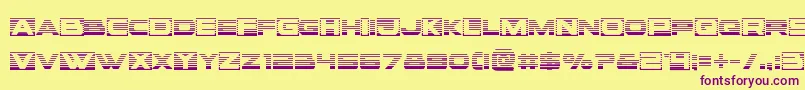Voxboxgrad Font – Purple Fonts on Yellow Background