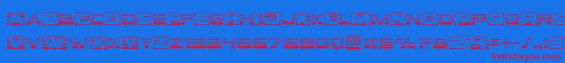 フォントVoxboxgrad – 赤い文字の青い背景