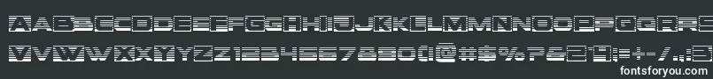 フォントVoxboxgrad – 黒い背景に白い文字
