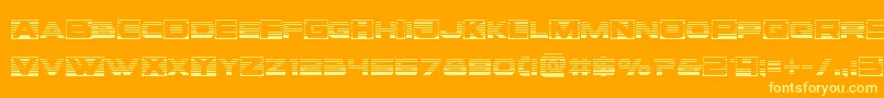 Voxboxgrad Font – Yellow Fonts on Orange Background