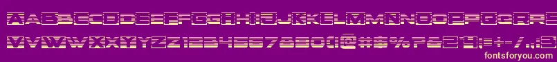 Voxboxgrad-fontti – keltaiset fontit violetilla taustalla
