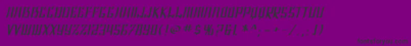 SF Shai Fontai Extended Oblique Font – Black Fonts on Purple Background