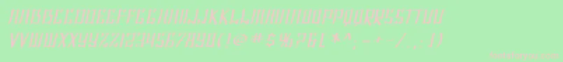 SF Shai Fontai Extended Oblique Font – Pink Fonts on Green Background