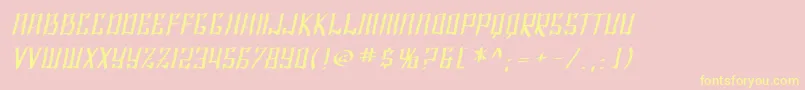 SF Shai Fontai Extended Oblique Font – Yellow Fonts on Pink Background