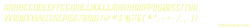 Шрифт SF Shai Fontai Extended Oblique – жёлтые шрифты