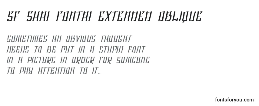 SF Shai Fontai Extended Oblique フォントのレビュー