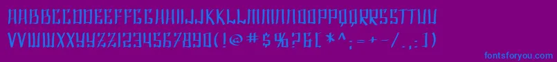 SF Shai Fontai Extended Font – Blue Fonts on Purple Background