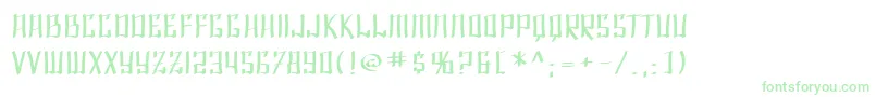 Шрифт SF Shai Fontai Extended – зелёные шрифты на белом фоне