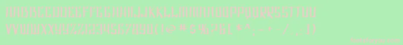 Шрифт SF Shai Fontai Extended – розовые шрифты на зелёном фоне