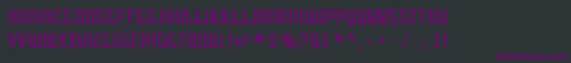 Шрифт SF Shai Fontai Extended – фиолетовые шрифты на чёрном фоне