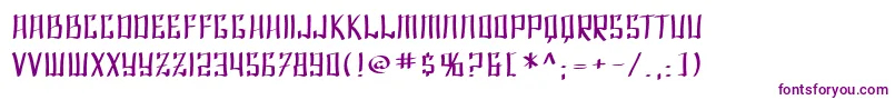 Czcionka SF Shai Fontai Extended – fioletowe czcionki na białym tle