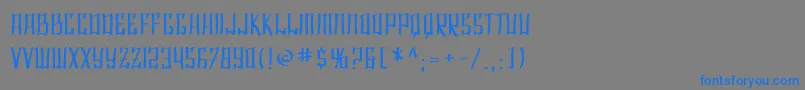 SF Shai Fontai Font – Blue Fonts on Gray Background
