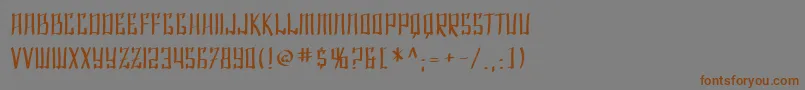 SF Shai Fontai Font – Brown Fonts on Gray Background
