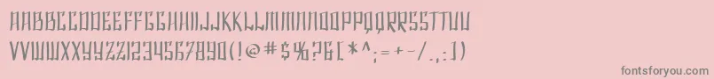 SF Shai Fontai Font – Gray Fonts on Pink Background