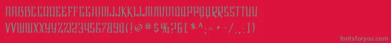 SF Shai Fontai Font – Gray Fonts on Red Background