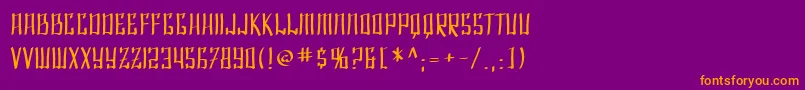Шрифт SF Shai Fontai – оранжевые шрифты на фиолетовом фоне