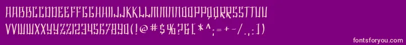 SF Shai Fontai Font – Pink Fonts on Purple Background