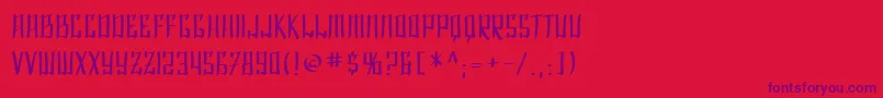 SF Shai Fontai Font – Purple Fonts on Red Background