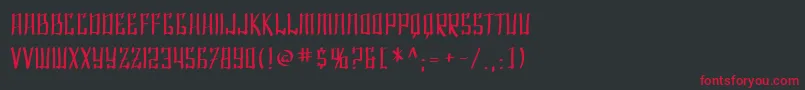 SF Shai Fontai Font – Red Fonts on Black Background