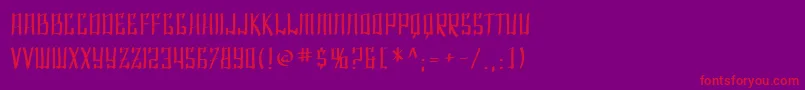Шрифт SF Shai Fontai – красные шрифты на фиолетовом фоне