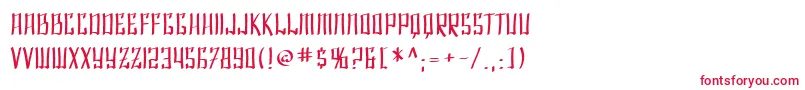 フォントSF Shai Fontai – 白い背景に赤い文字