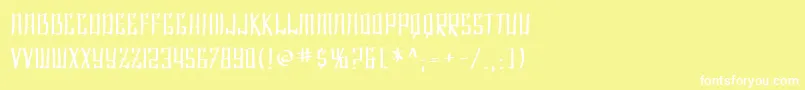 SF Shai Fontai Font – White Fonts on Yellow Background